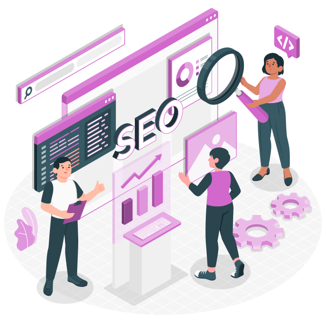 clipart of seo team