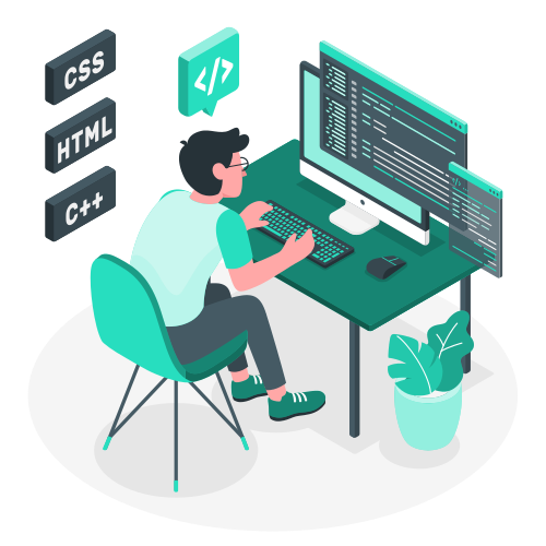 clipart of man developing websites